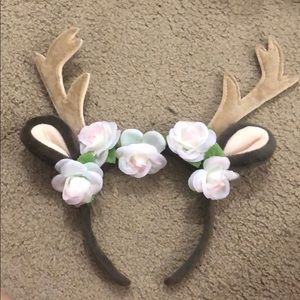 Headband deer flower antlers